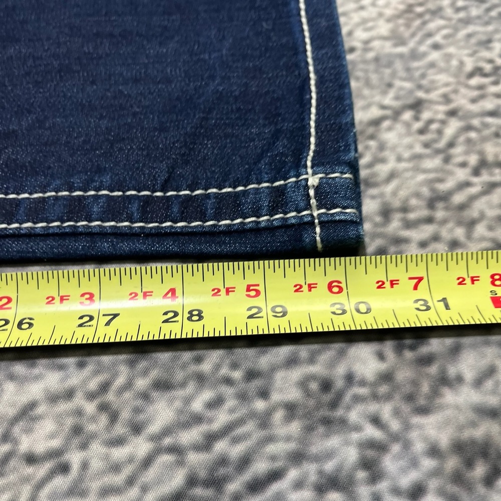 Miss Me Jeans Womens 27x32 Blue Boot Cut Low Rise Rhinestones Western Grunge Y2K - Picture 13 of 15